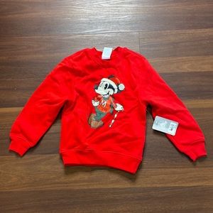 Gently Used Disney Red Mickey Mouse Kids Sweatshirt